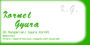 kornel gyura business card